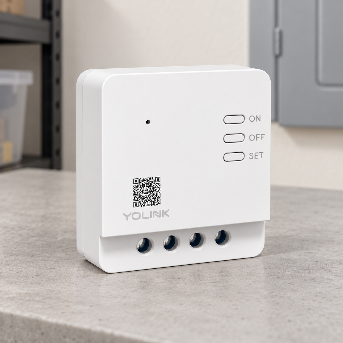 YoLink Smart Relay in a clean utility setting