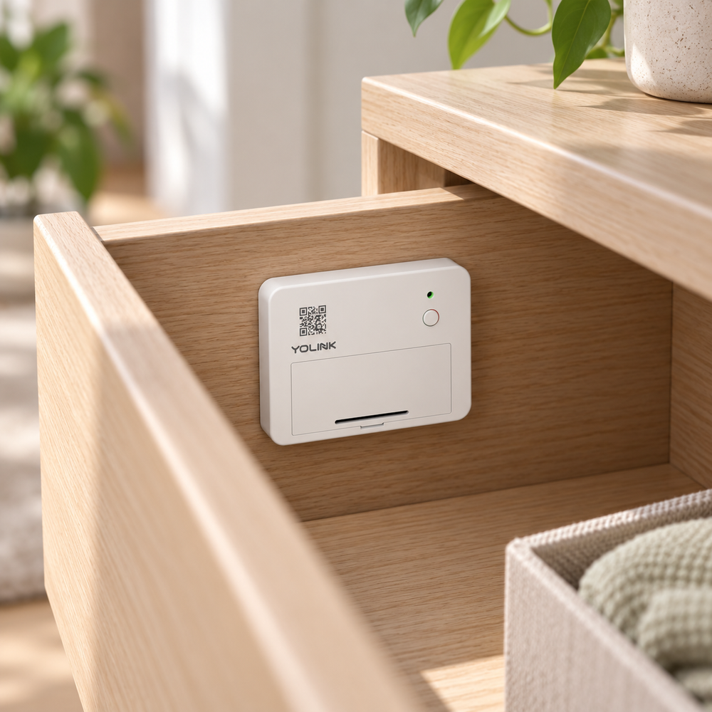 YoLink Vibration Sensor in a natural home setting