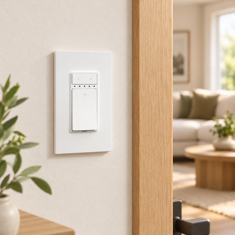YoLink In-Wall Switch 2 in a natural home setting