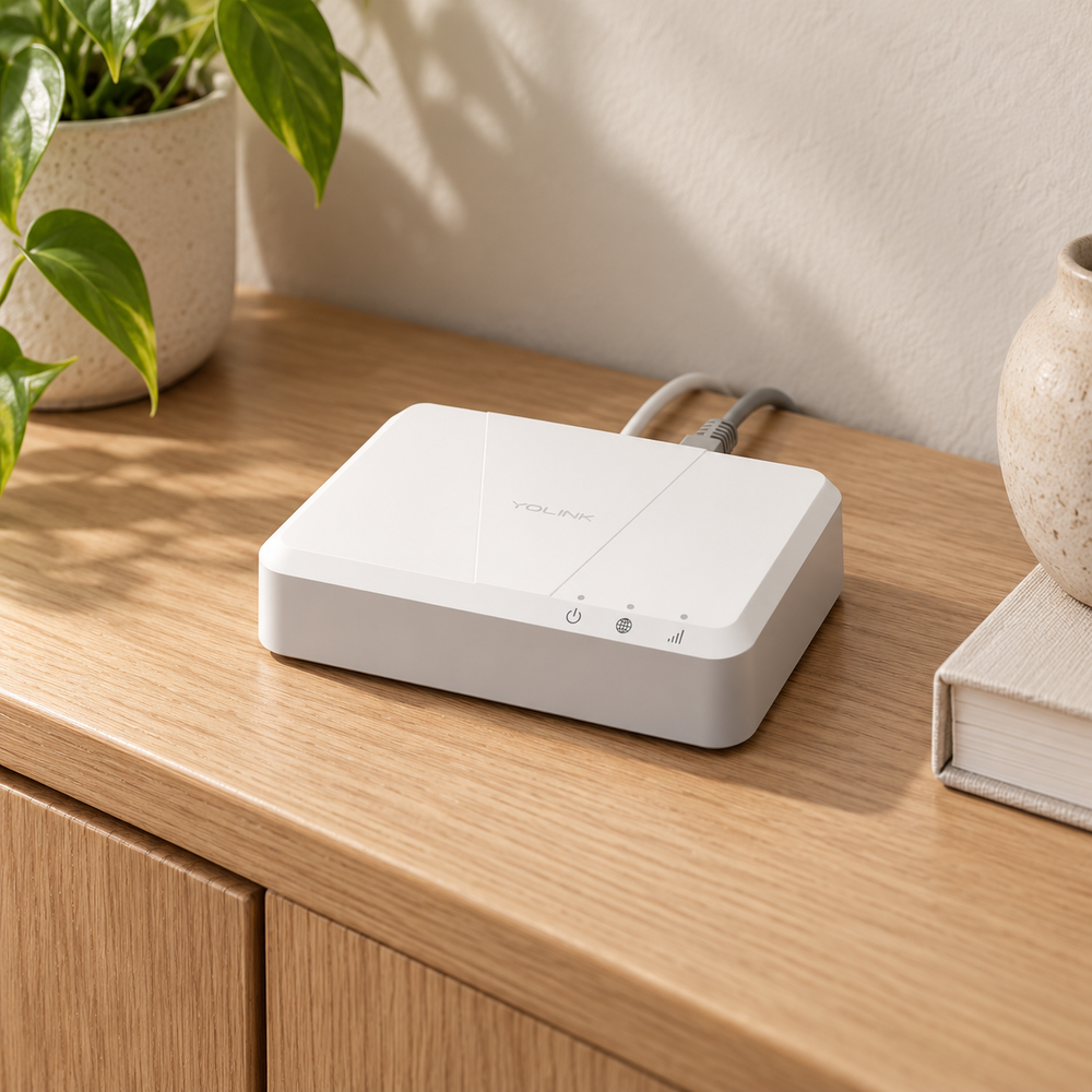 YoLink Hub 3 in a natural home setting