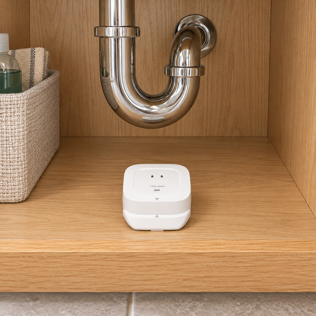 YoLink Water Leak Sensor 4 MoveAlert in a natural home setting