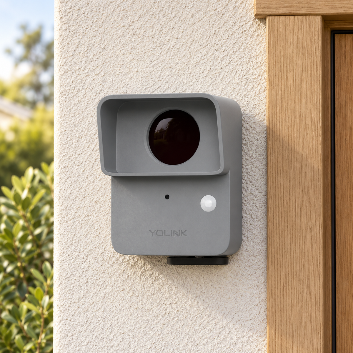 YoLink Sidewalk Outdoor Motion Detector in a natural home setting