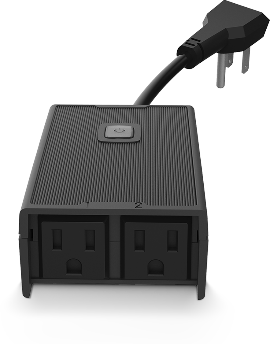 Smart Outdoor Plug YoLink 1/4 Mile World's Longest Range Smart Plug Work w/Alexa Google Assistant Ifttt Individual Control 2 Outlets IP44 Waterproof