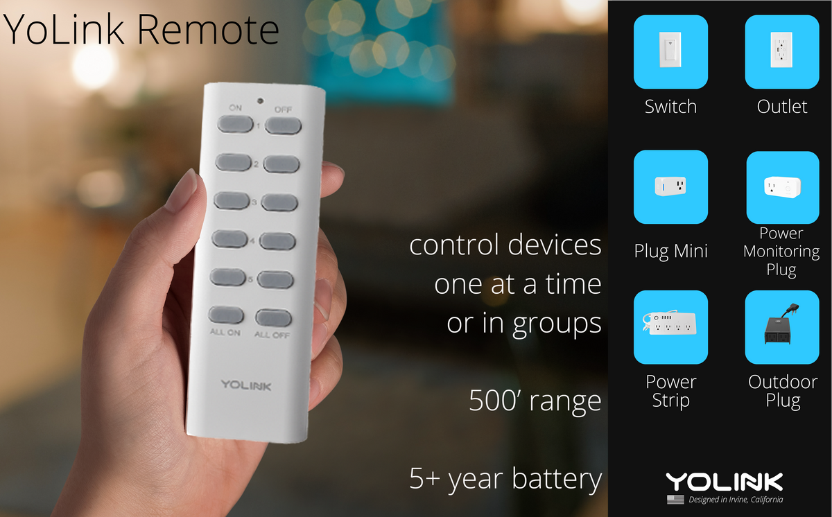 YoLink Remote 500 Feet Smart Remote Controller - YoLink