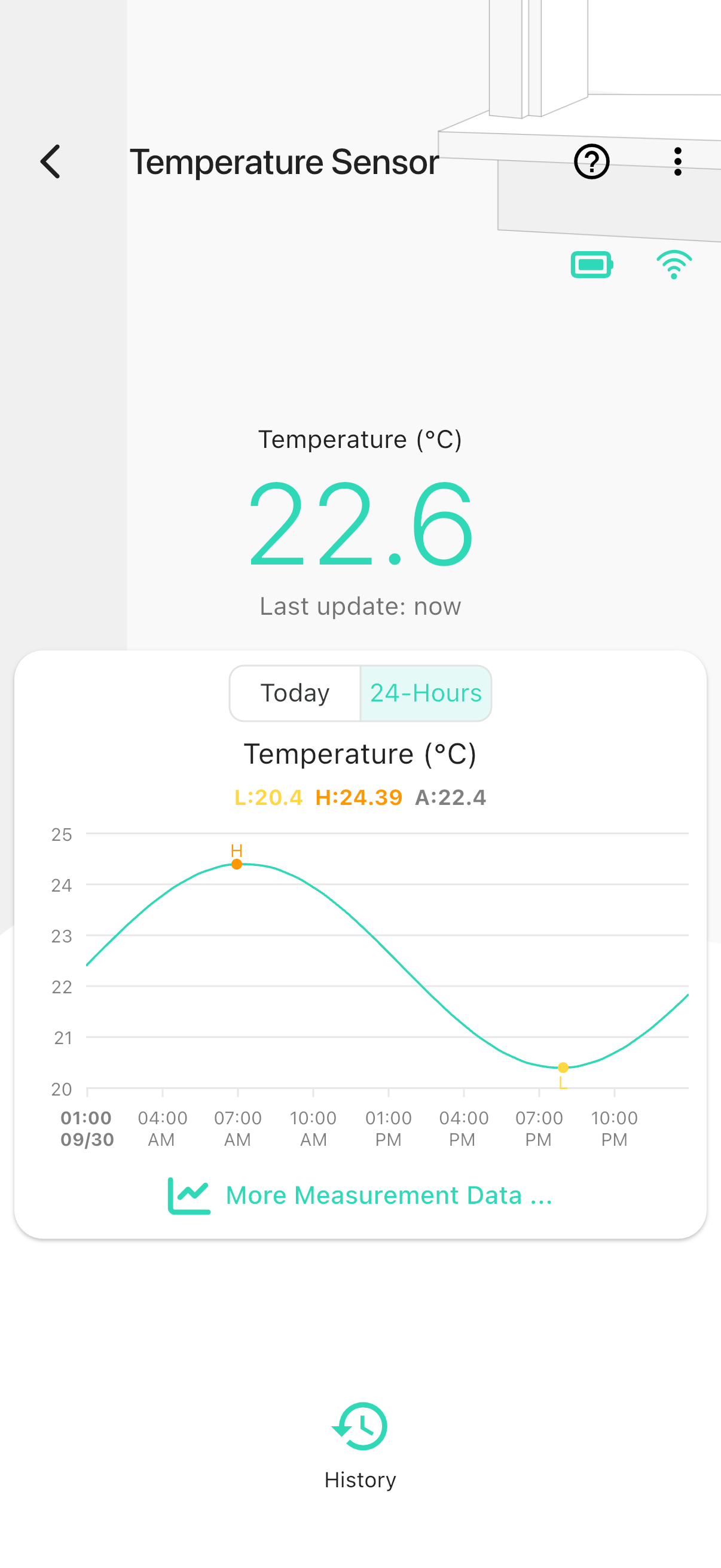 YoLink app — YS8014 normal overview (synthetic demo)