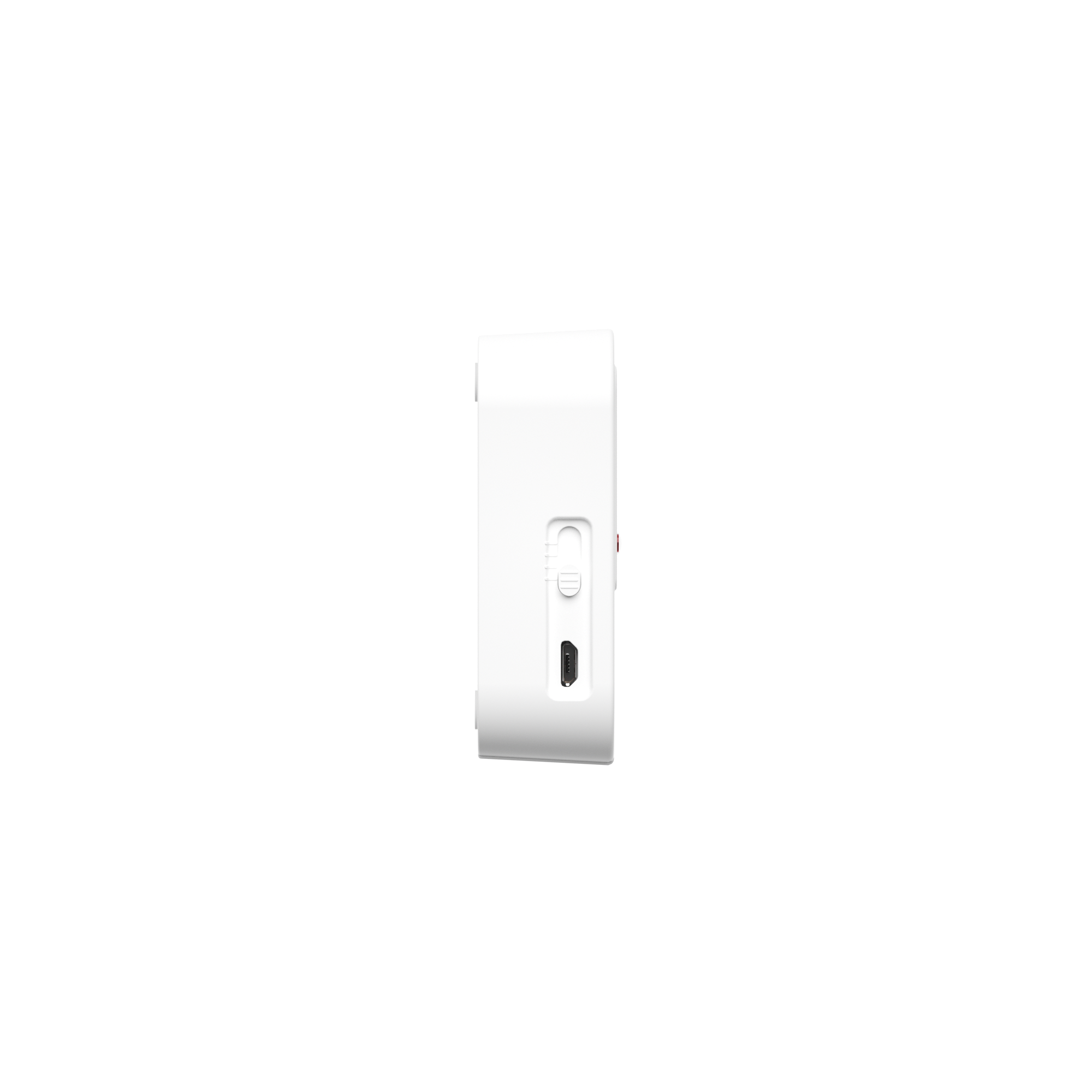 Side — switch and power port