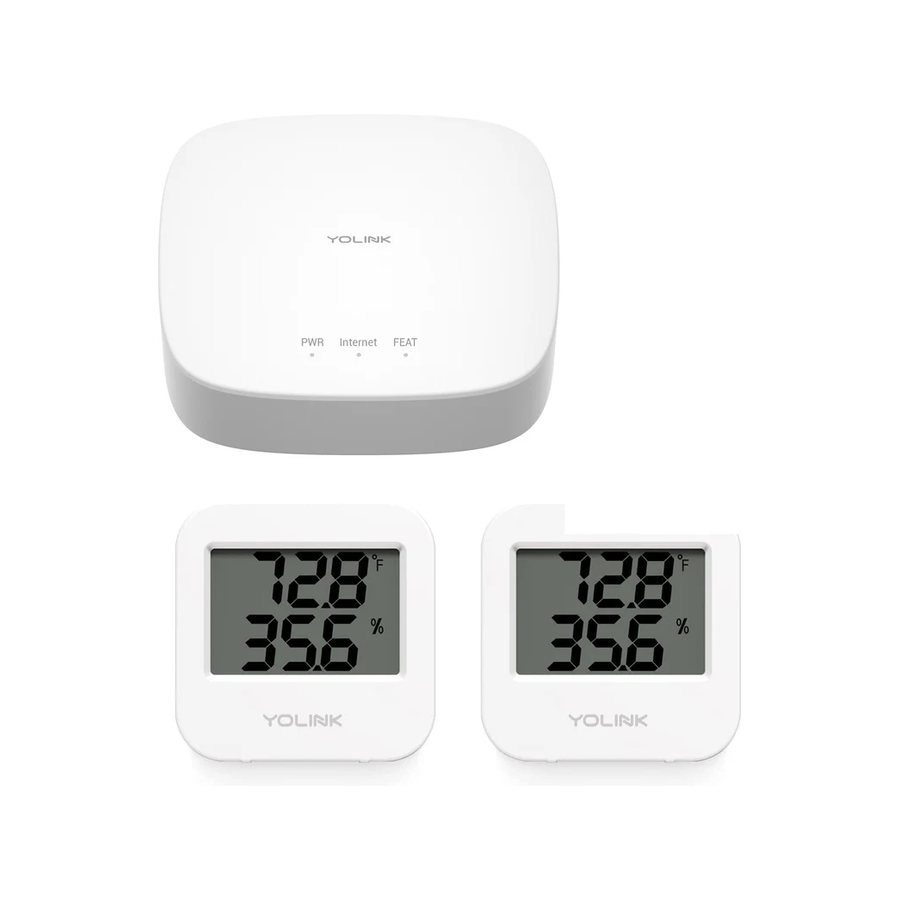 YoLink Hub with Two Temperature & Humidity Sensors, Smart Home Starter Kit