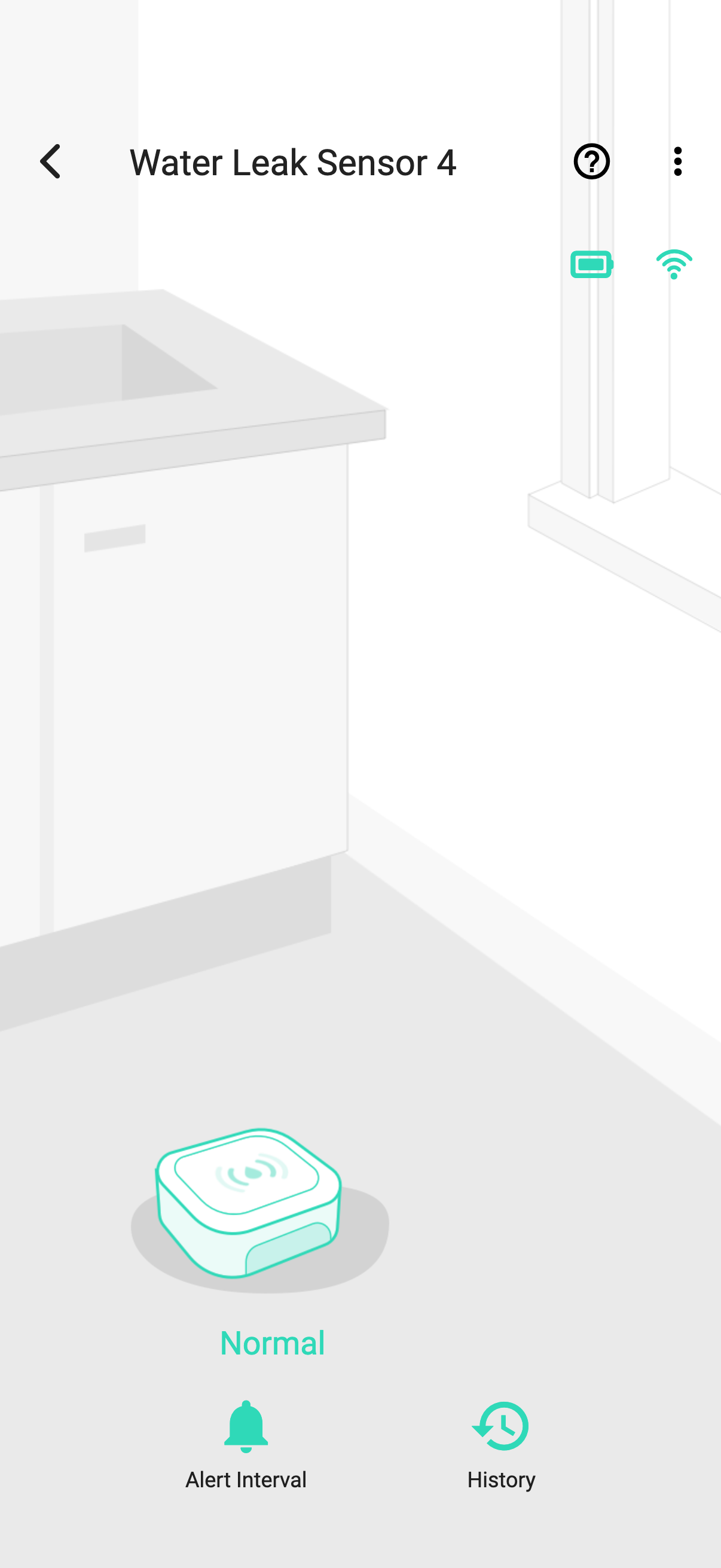YoLink app — YS7906 normal overview (synthetic UI render)