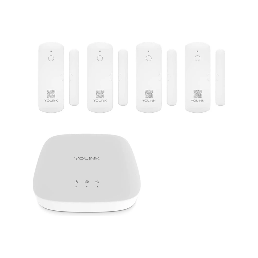 YoLink 4-Pack Smart Window Door Sensors, LoRa radio range up to 2,034 ft (620 m) in open air, Hub Included