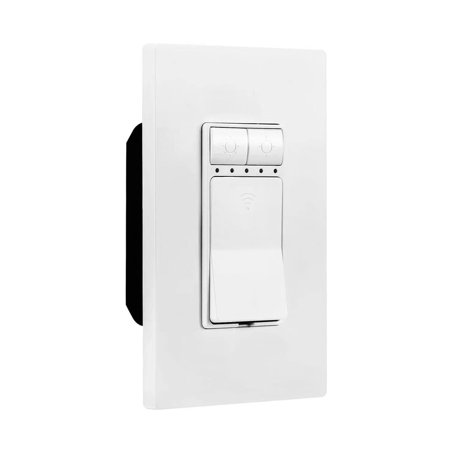 Dimmer Switch, YoLink Hub Required — complete oblique dimmer and faceplate