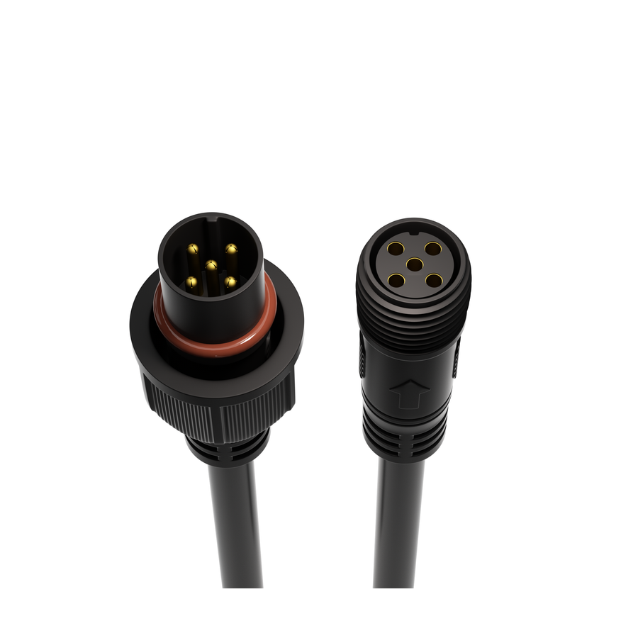 Accessory: Valve Controller Valve Control & Status Extension Cable, 6.5-Foot, 5 Pin — 5-pin connector face detail