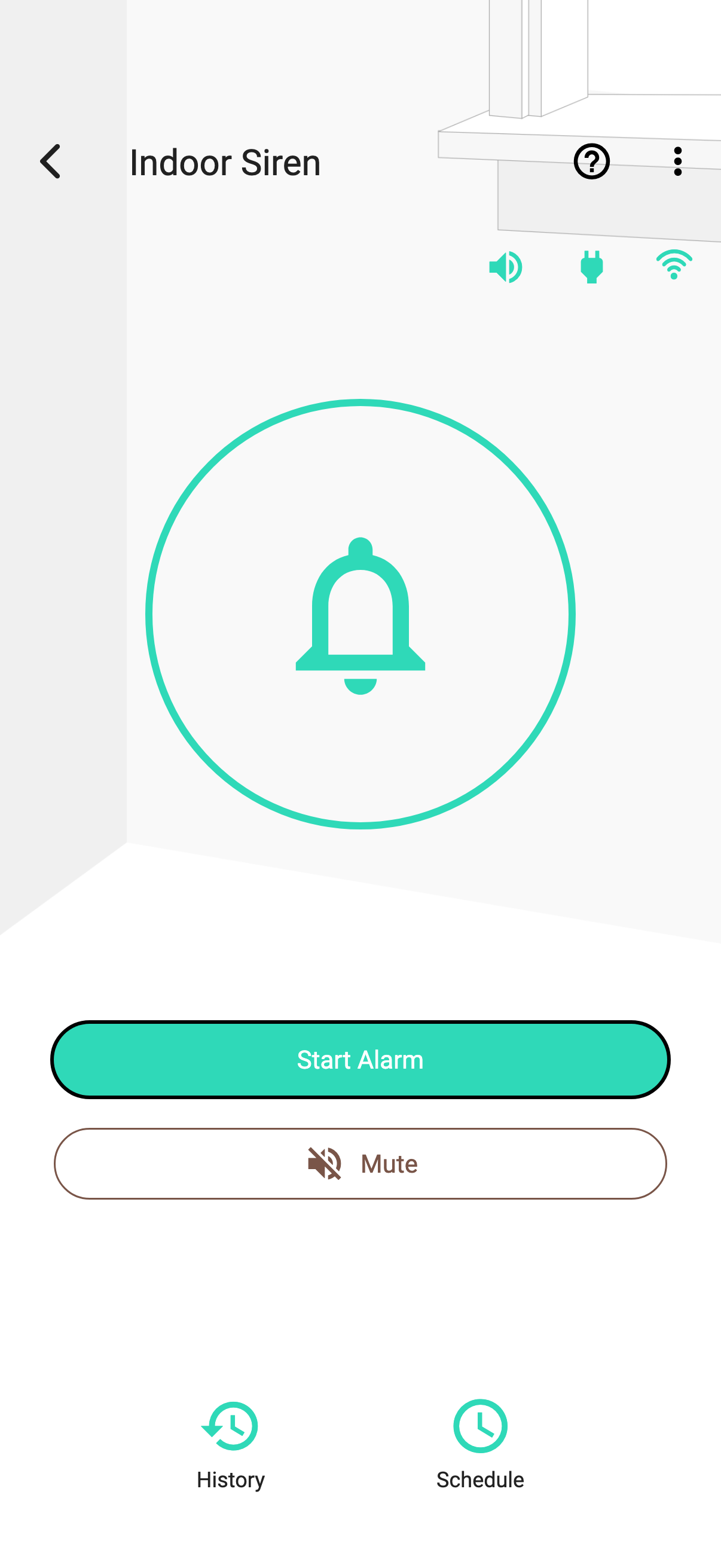 YoLink app — YS7103 normal overview (synthetic UI render)