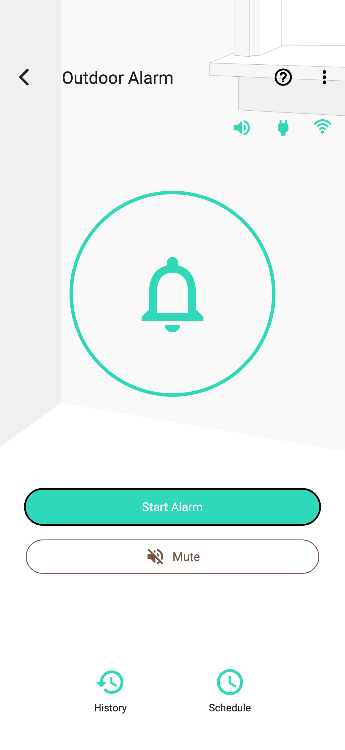 YoLink app — YS7105 normal overview (synthetic UI render)