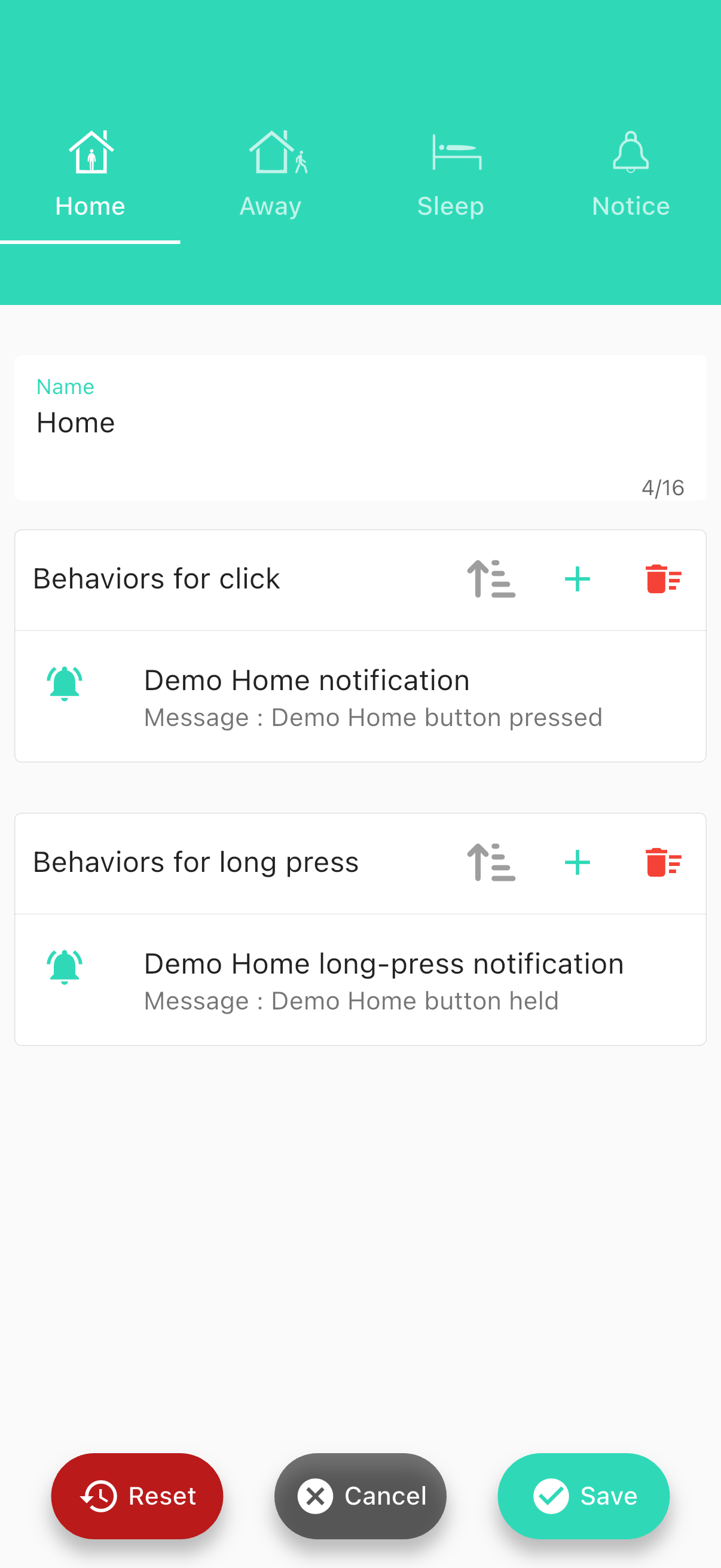 YoLink app — YS3604A normal assignment (synthetic demo)
