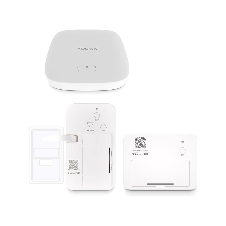 Smart Garage Door Kit 2 - YoLink Finger, Garage Door Sensor, YoLink Hub